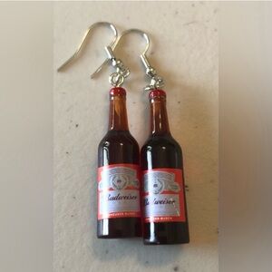 *5 for $25!* Budweiser Bud Beer Bottle Earrings New So Cute!
